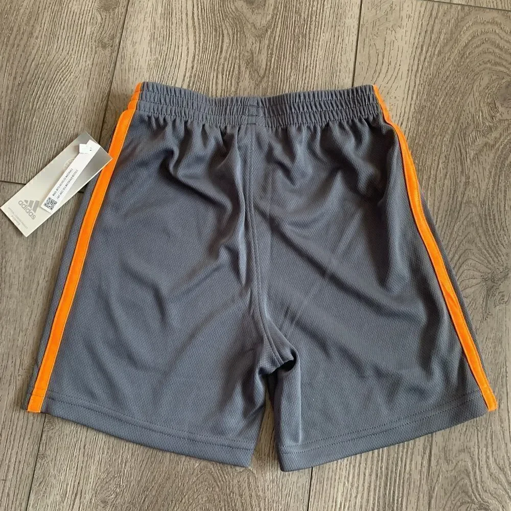 Adidas boys shorts color orange and gray